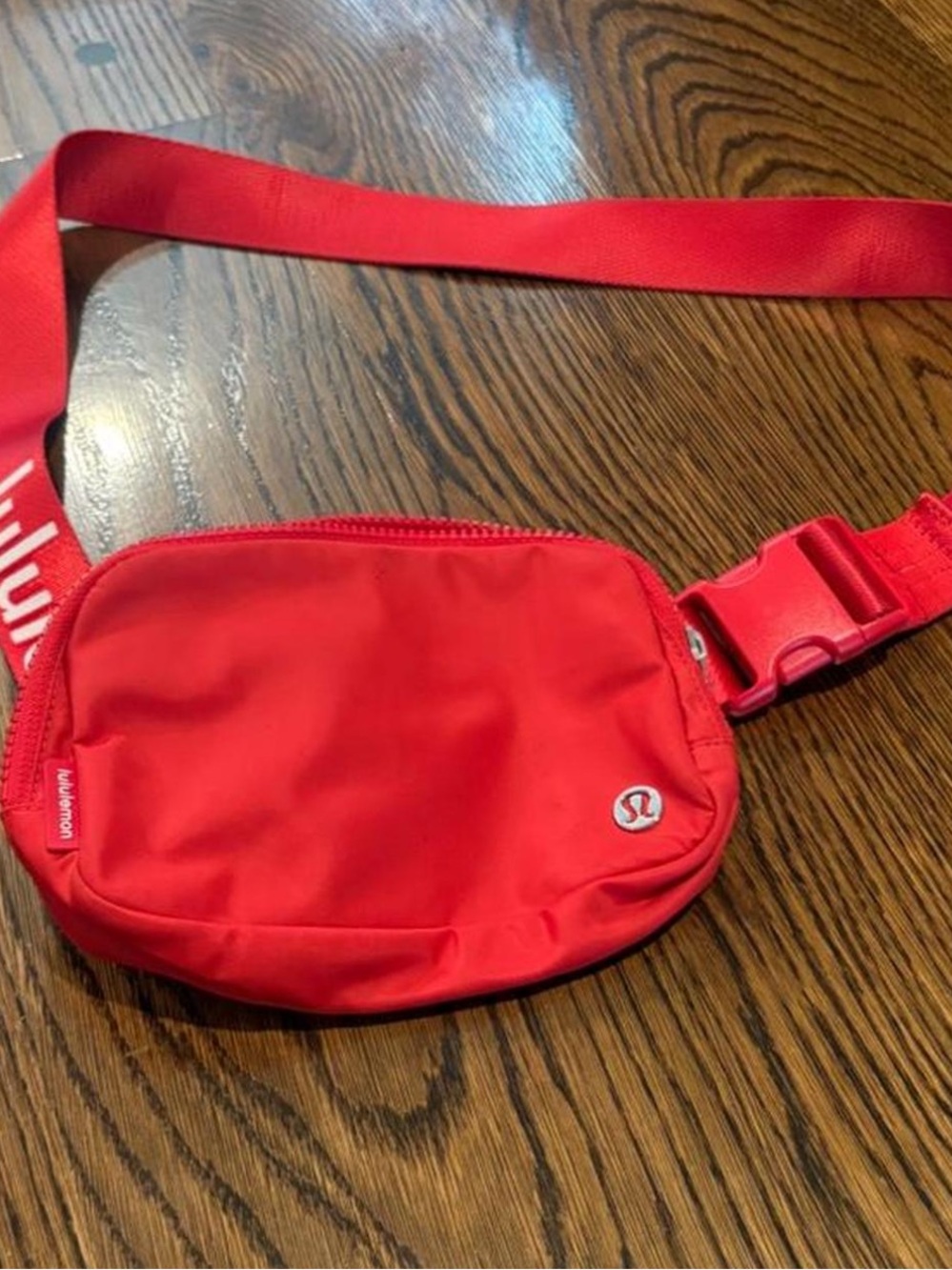 RARE Lululemon Belt Bag 1L Red with White Lettering